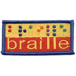 Braille, Blind, Handicap, Patch, Embroidered Patch, Merit Badge, Crest, Girl Scouts, Boy Scouts, Girl Guides