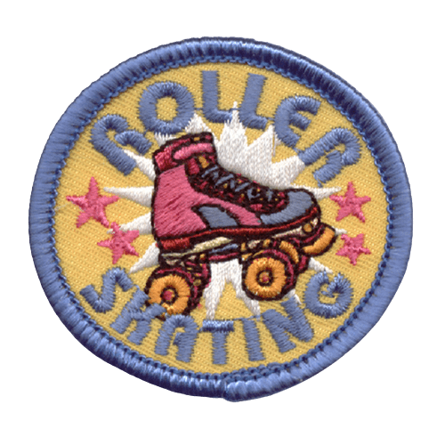 Roller Skating, Skate, Stars, Sports, Merit Badge, Patch, Crest, Boy, Girl, Scouts, Guides