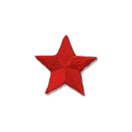 Star, Red, Patch, Embroidered Patch, Merit Badge, Badge, Emblem, Iron On, Iron-On, Crest, Lapel Pin, Insignia, Girl Scouts, Boy Scouts, Girl Guides 