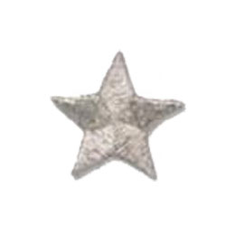 Star, Silver, Metallic, Patch, Embroidered Patch, Merit Badge, Badge, Emblem, Iron On, Iron-On, Crest, Lapel Pin, Insignia, Girl Scouts, Boy Scouts, Girl Guides 