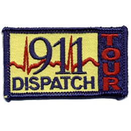 911 Dispatch Tour, Emergency, Ambulance, Police, Fire, Robber, Burglar, Patch, Embroidered Patch, Merit Badge, Crest, Girl Scouts, Boy Scouts, Girl Gu
