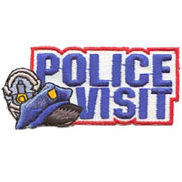 Police Visit, Hand Cuffs, Hat, Sheriff, Burglar, Emergency, Robber, Patch, Embroidered Patch, Merit Badge, Crest, Girl Scouts, Boy Scouts, Girl Guides
