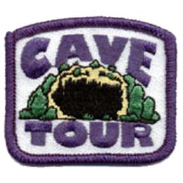 Cave, Tour, Patch, Embroidered Patch, Merit Badge, Badge, Emblem, Iron On, Iron-On, Crest, Lapel Pin, Insignia, Girl Scouts, Boy Scouts, Girl Guides