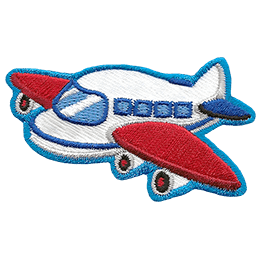 This crest is a chibi airplane with red wings and a white body.