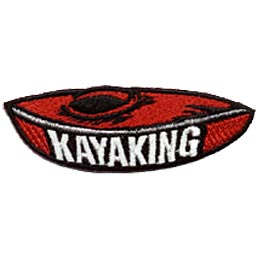 Kayaking, Boating, Kayak, Boat, Water, Paddle, Ocean, Lake, Patch, Embroidered Patch, Merit Badge, Crest, Girl Scouts, Boy Scouts, Girl Guides