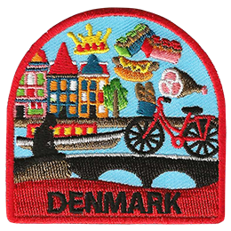 This tourist patch showcases Danish culture.