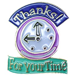A clock reading 9 o'clock. The words Thanks! and For Your Time are written above and below.