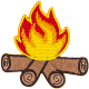 Campfire Flame Base (Iron-On)