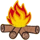 Campfire Flame Base (Iron-On)