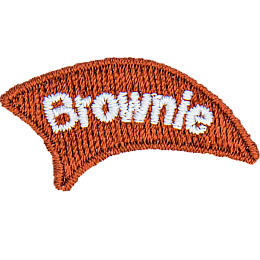 A brown flame with the word Brownie on it.