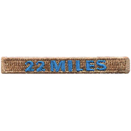The words 22 Miles are in blue on a cream background.
