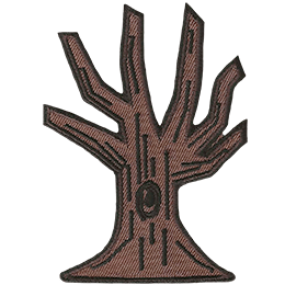 Outdoor Camping Set Tree Trunk No Text (Iron-On)