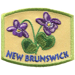 This patch displays New Brunswick\'s provincial flower: the purple violet.