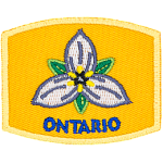 This patch displays Ontario's provincial flower: the white trillium.