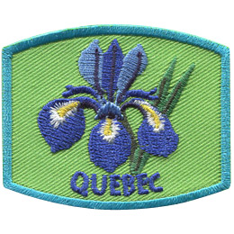This patch displays Quebec's provincial flower: the blue flag iris.
