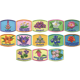 This set has all the provincial flowers for all of Canada's provinces.