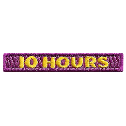 The words 10 Hours are in yellow across a purple background.
