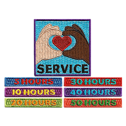 All six service hour rockers are below the service hour badge.