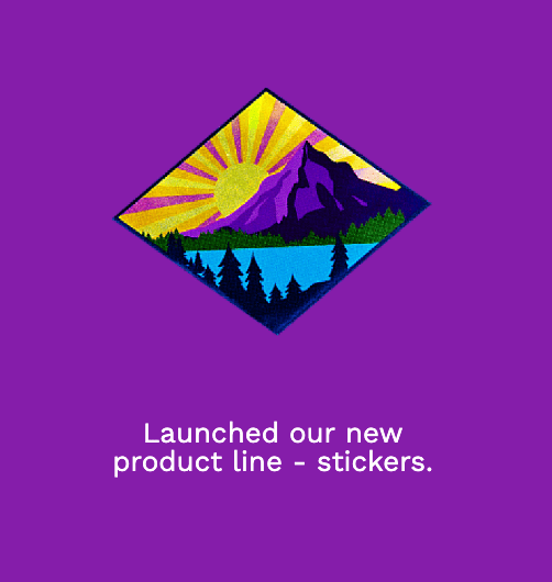 launch new product line - stickers